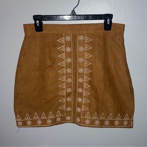 Brown Suede Skirt